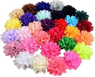 30 Handmade Chiffon Flowers for Women DIY Headbands and Decor