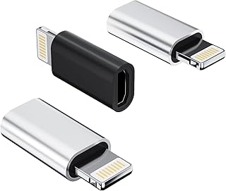 Micro USB Female to Lightning Male Adapter 3 Pack