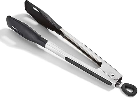 9-inch Square Head Silicone Tongs
