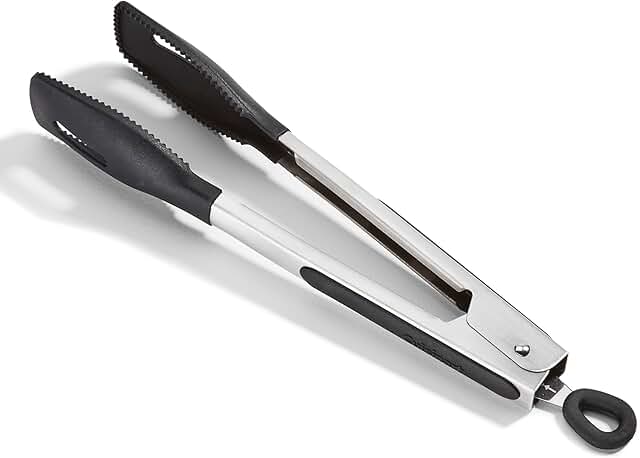 9-inch Square Head Silicone Tongs
