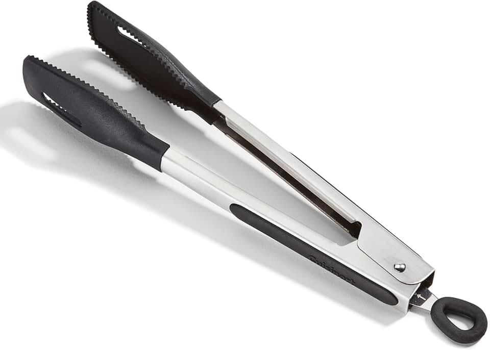 9-inch Square Head Silicone Tongs