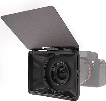 Lightweight Mini Matte Box with Carbon Fiber Top Flag