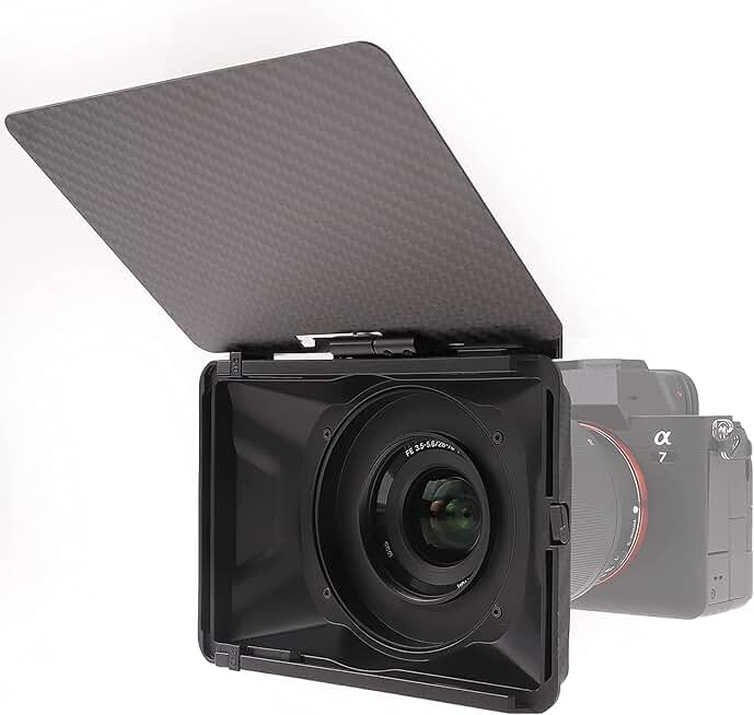 Lightweight Mini Matte Box with Carbon Fiber Top Flag