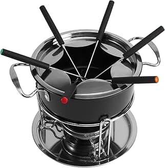 Stainless Steel Round Chocolate Melting Pot with Forks