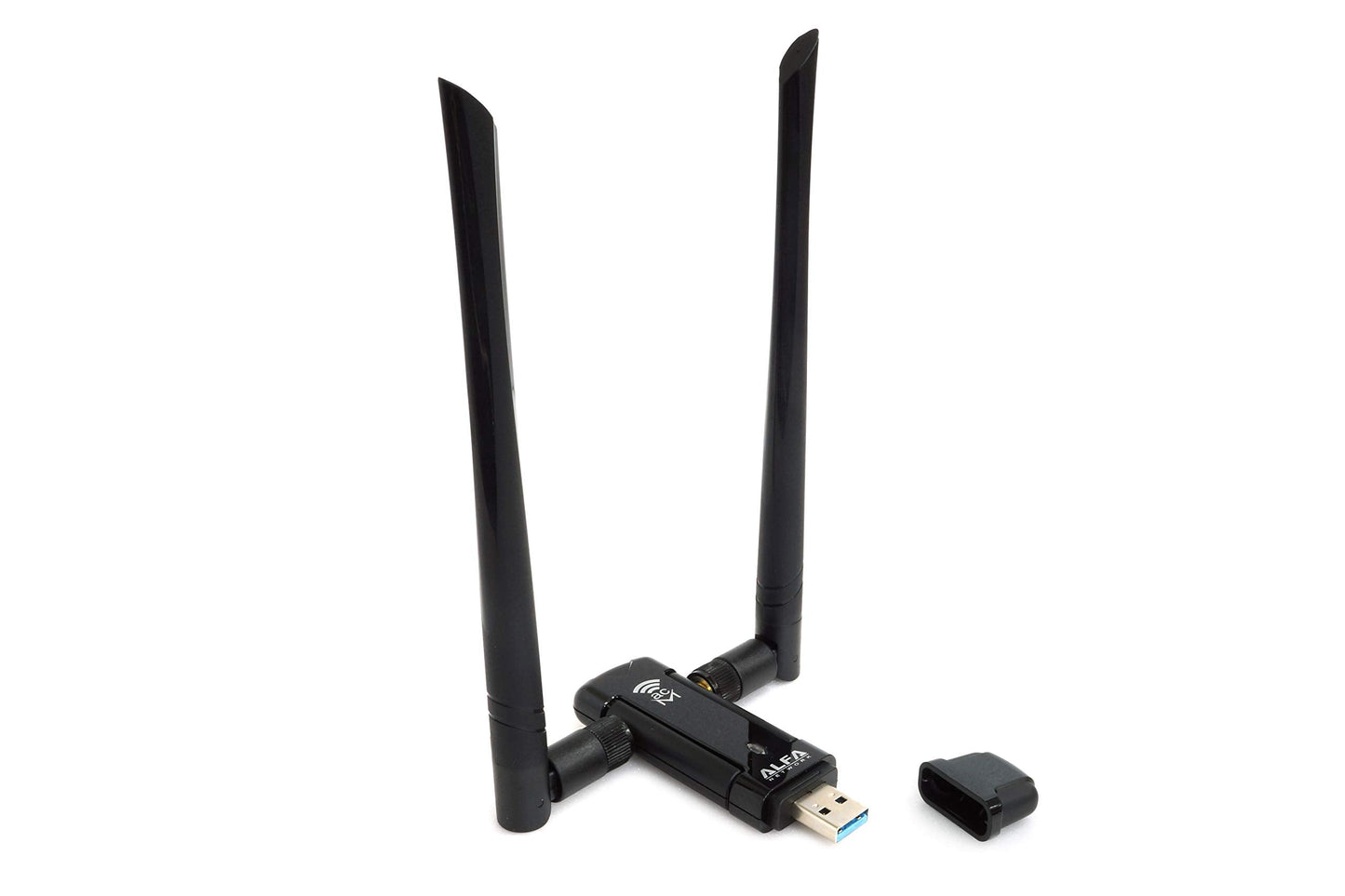 Long-Range Dual-Band AC1200 USB 3.0 Wi-Fi Adapter w/ 2X 5dBi External Antennas - 2.4GHz 300Mbps/5GHz 867Mbps - 802.11ac & A, B, G, N - Windows, MacOS & Kali Linux Supported - (AWUS036ACM)