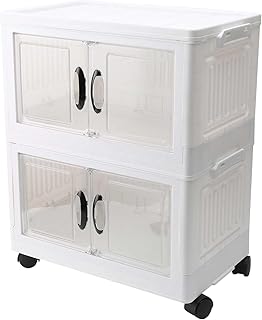 Stackable Plastic Storage Bins with Lids and Wheels