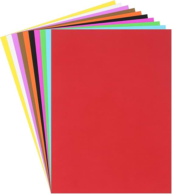 Multicolor Cardstock Paper, 30 Sheets, 20x15 Inches