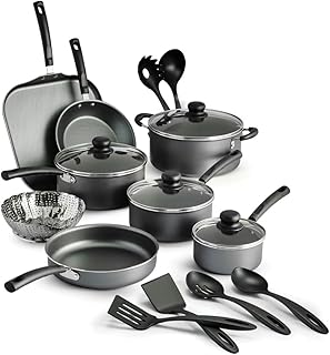 Nonstick Cookware Set with Pots, Pans, Steamer, and Lids
