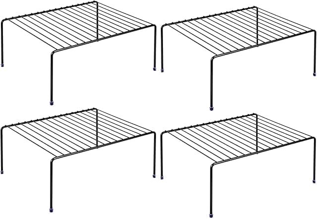 Set of 4 Medium Steel Kitchen Storage Shelves