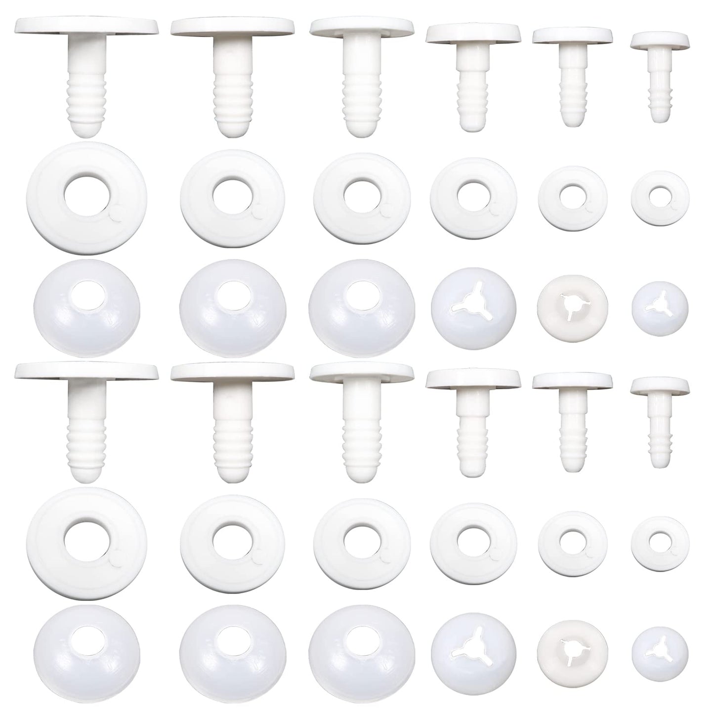 36-Piece Assorted Plastic Doll Joints Kit