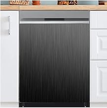 Black Brushed Stainless Steel Dishwasher Magnet Cover