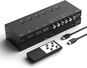 5-in-1 HDMI Converter with 2 AV and 3 HDMI Inputs