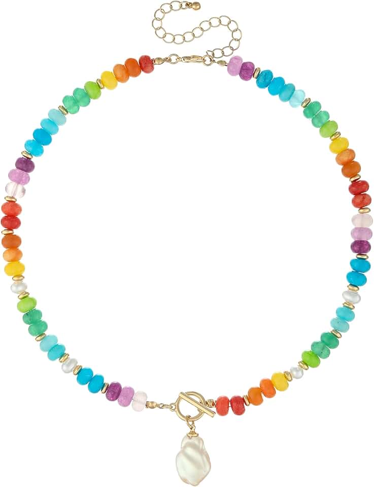 Beaded Gemstone Necklace for Women