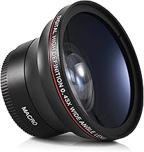 55mm Wide Angle and Macro Lens for Cameras