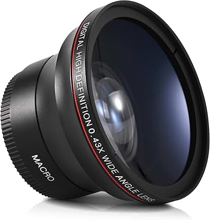 55mm Wide Angle and Macro Lens for Cameras