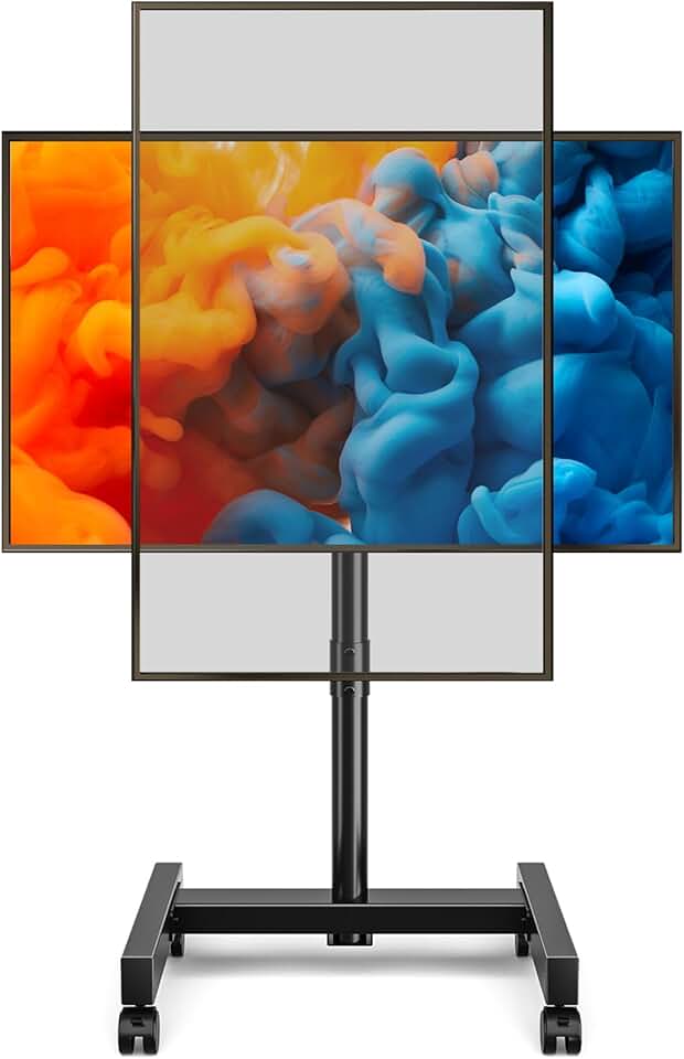 Mobile TV Cart for 13-50 inch Screens with Adjustable Height