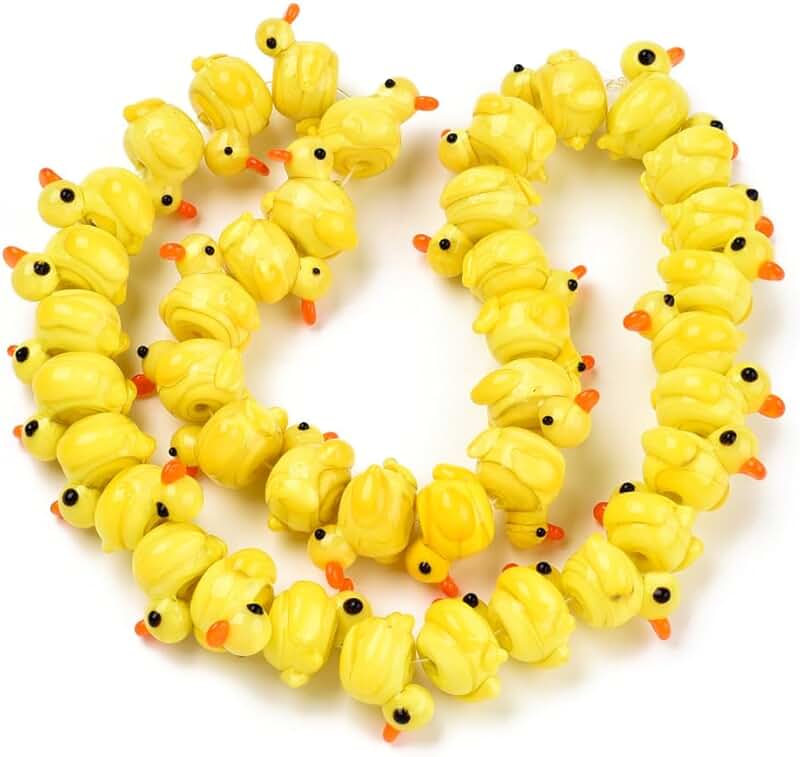 40 Pcs Glass Animal Beads for Jewelry Making