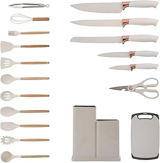 19-Piece Kitchen Utensil Set with Knife Block