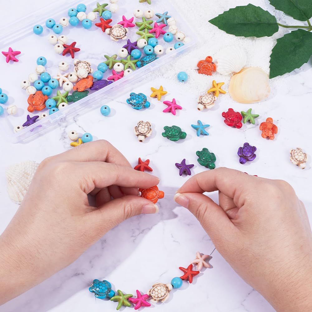 Colorful Turtle and Starfish Beads for Jewelry Making