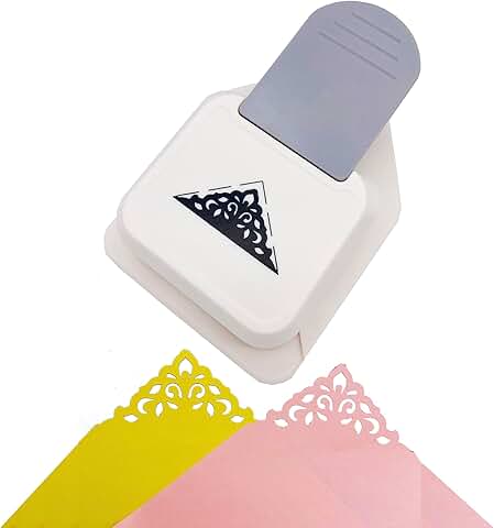 Large Triangular Flower Corner Punch for Crafts