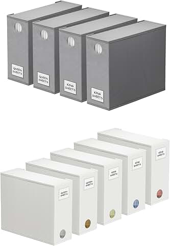 Set of 9 Foldable Bed Sheet Organizers for Linen Closet