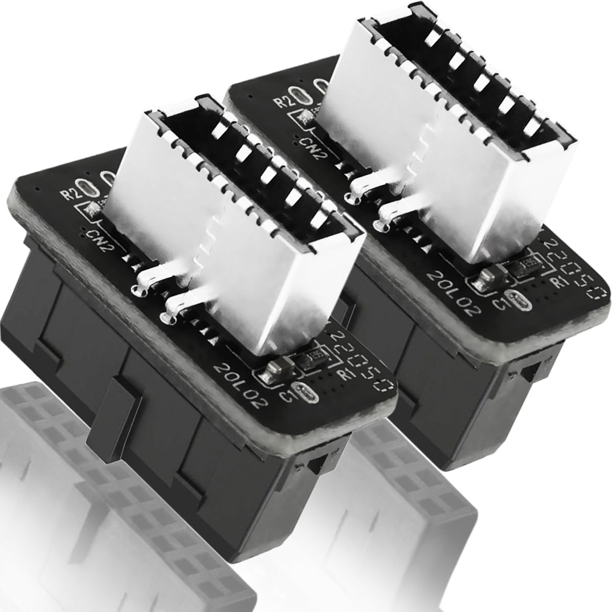 USB 3.2 Gen 1 to USB 3.2 Gen 2 Header Adapter, 2 Pack