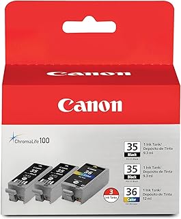 Black and color ink pack for small printers