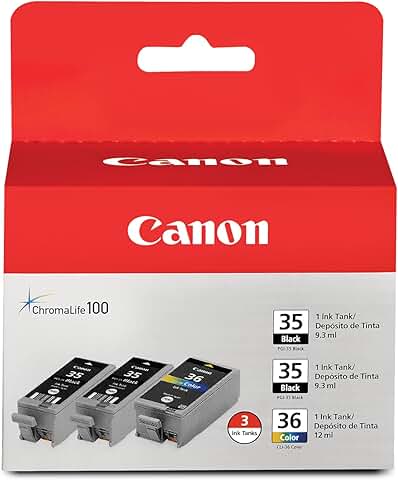 Black and color ink pack for small printers
