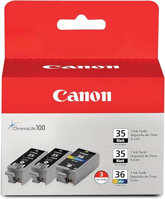 Black and color ink pack for small printers