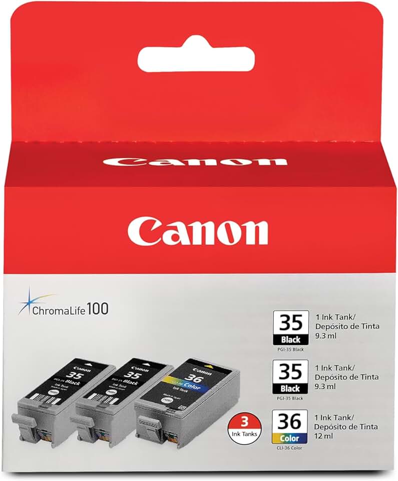 Black and color ink pack for small printers