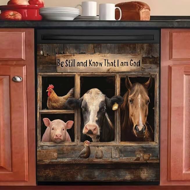 Farmhouse Kitchen Appliance Magnet Cover 23x26