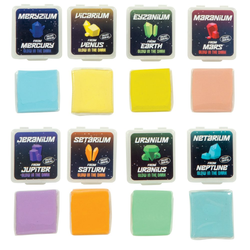 Galaxy Glow Kneaded Erasers for Kids, Pack of 24