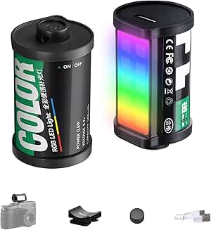 10-Pack Mini RGB LED Camera Lights with Magnetic Mount