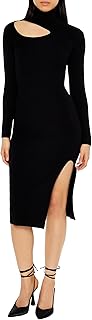 Women's Cutout Midi Sweater Dress