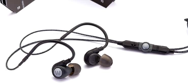 Water-Resistant In-Ear Earphones with Reflective Cable and Microphone