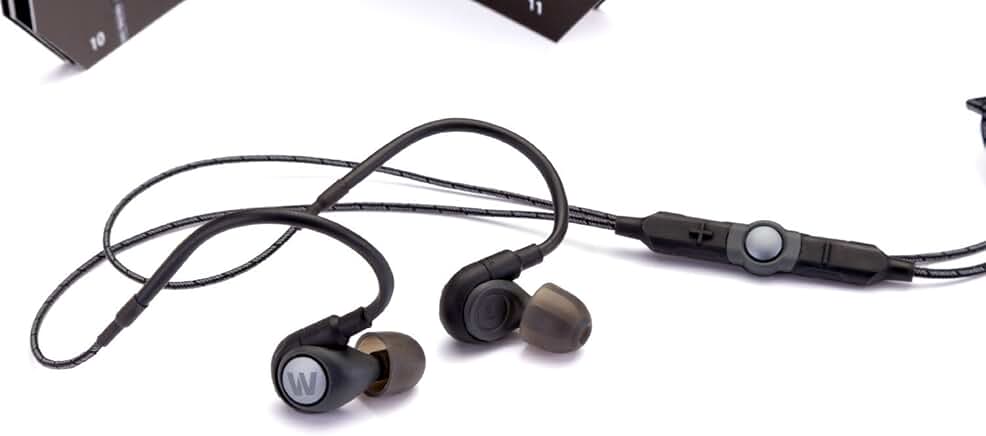 Water-Resistant In-Ear Earphones with Reflective Cable and Microphone