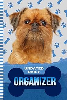 Daily Organizer with Blue Paw Print Cover