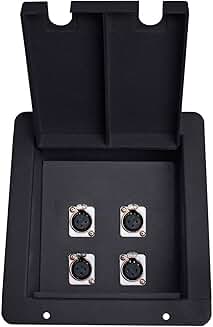 Recessed Floor Stage Box with 4 XLR Jacks