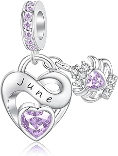 Sterling Silver Birthstone Charm for Jewelry