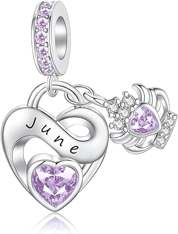 Sterling Silver Birthstone Charm for Jewelry