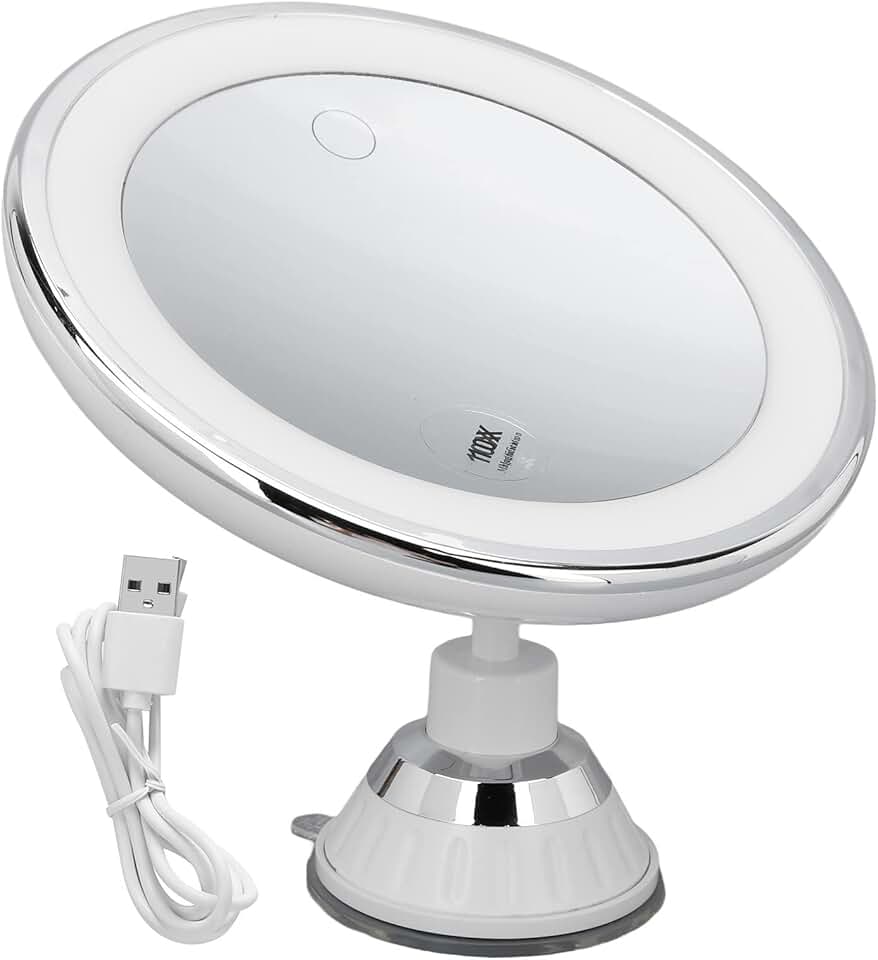 10X Lighted Makeup Mirror with Lights and Rotation