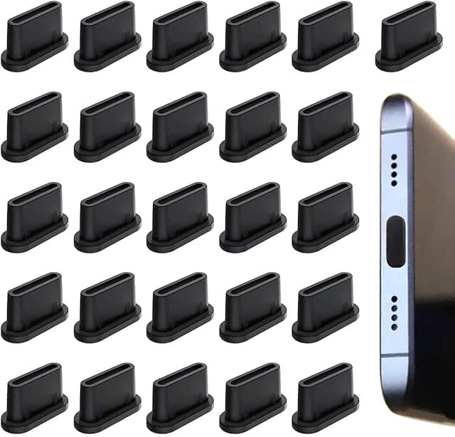 25 Pack USB C Dust Plugs for Charging Ports