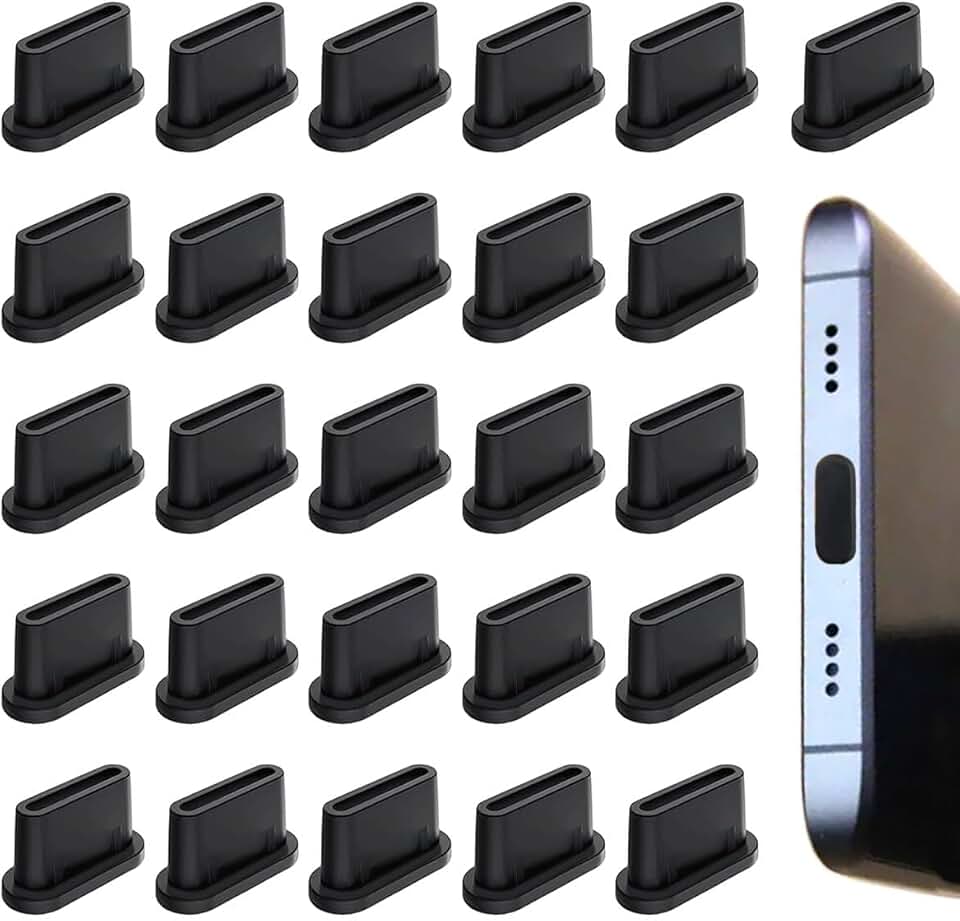 25 Pack USB C Dust Plugs for Charging Ports