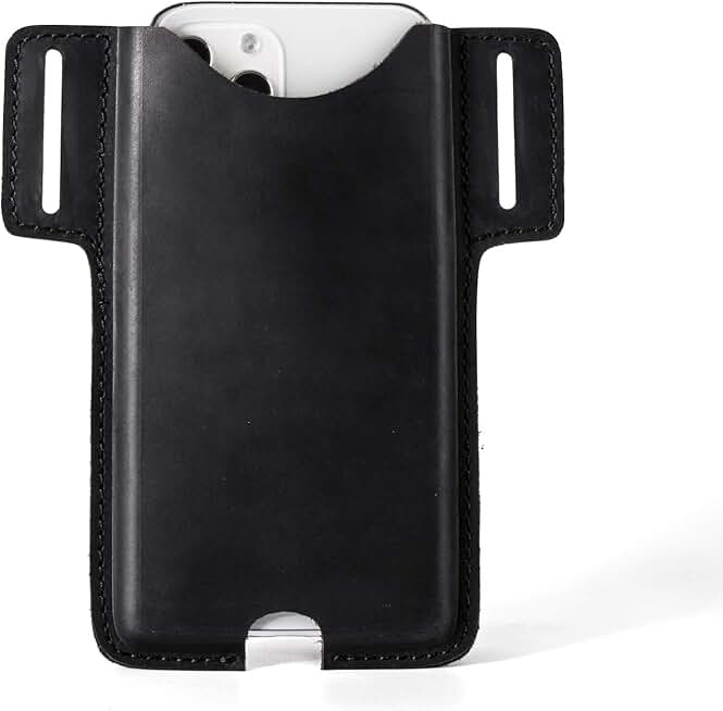 Leather Belt Phone Holster for iPhone and Galaxy