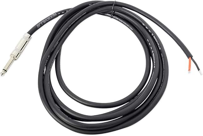 10-foot 1/4" TS to Bare Wire Speaker Cable