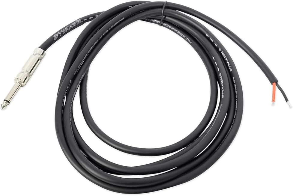 10-foot 1/4" TS to Bare Wire Speaker Cable