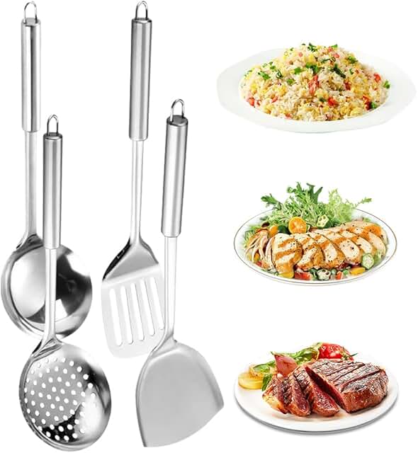 Titanium Cooking Spatula Set with Long Handles
