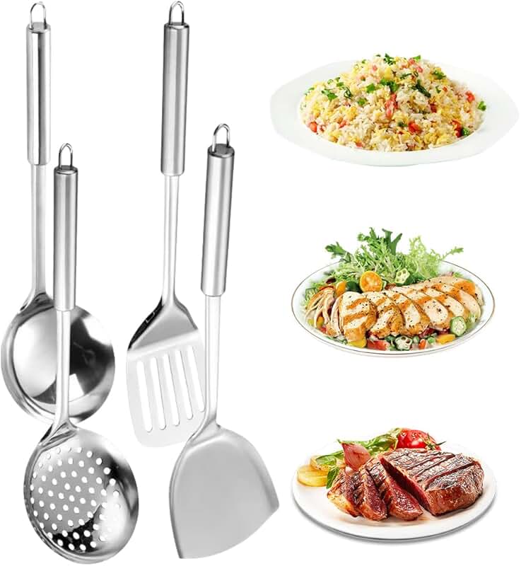 Titanium Cooking Spatula Set with Long Handles