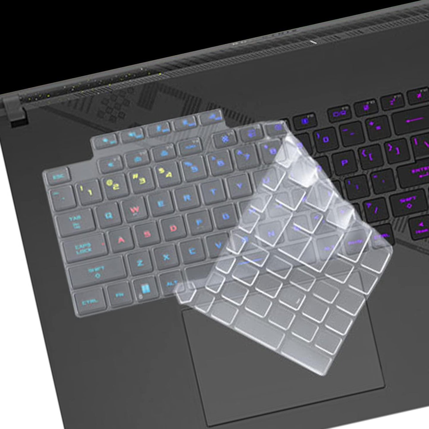 Clear silicone keyboard cover for gaming laptops