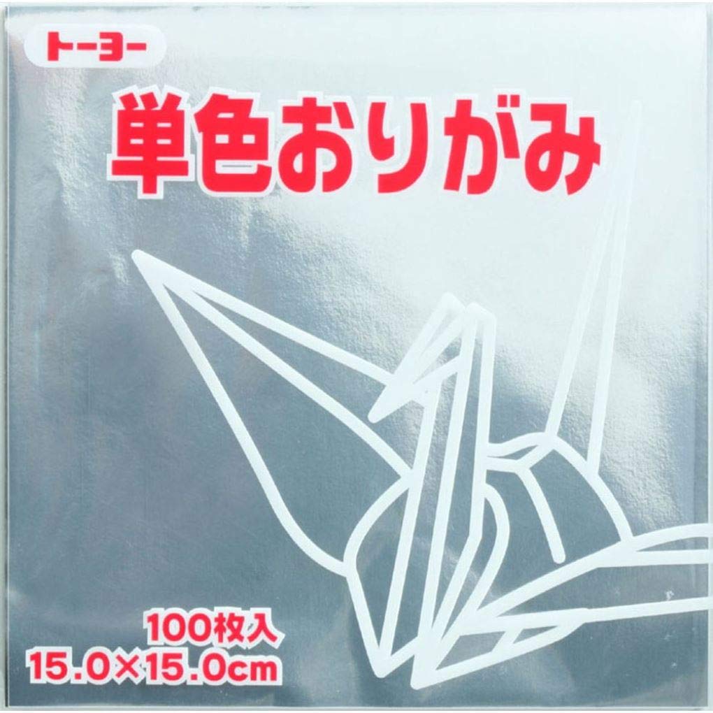 Silver Origami Paper 15cm x 100 Sheets